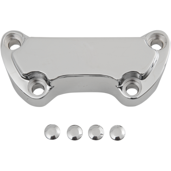 (image for) Drag Specialties Handlebar Clamp Scalloped Chrome