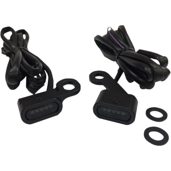 (image for) Drag Specialties LED Handlebar Marker Lights Black/Smoke