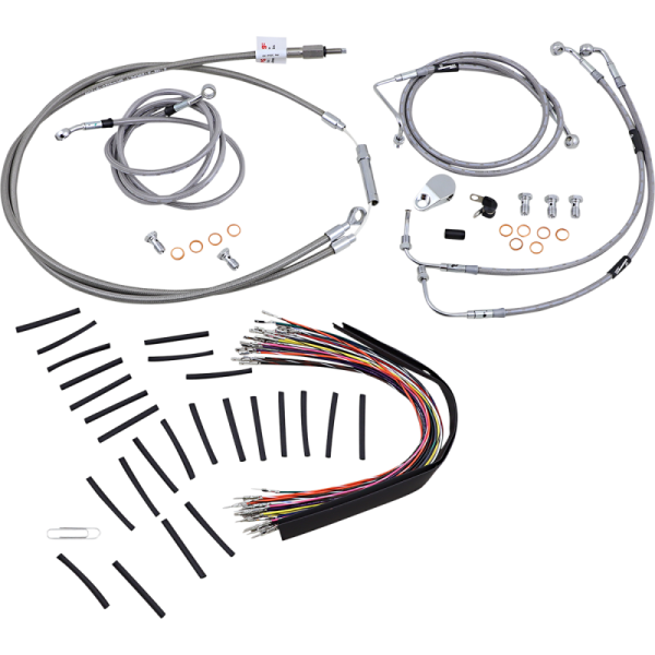(image for) Burly Brand Ape Hanger Install Kit - Stainless Steel