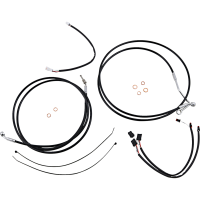 (image for) XR Black w/ Chrome Fittings DOT Handlebar Installation Kit, 15"-17" Apes