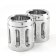 (image for) Slip-On Mufflers - 4.5" MotoPro45 chrome w/ Merge chrome end caps (pr.)