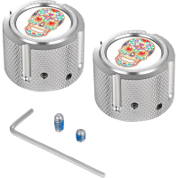 (image for) Axle Nut Cover Mirror w/ Sugar Skull