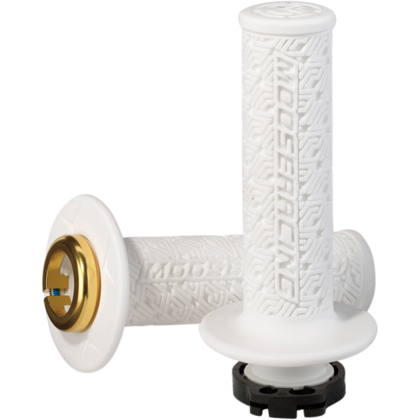 (image for) Moose Racing Lock-On Grips - White/gold