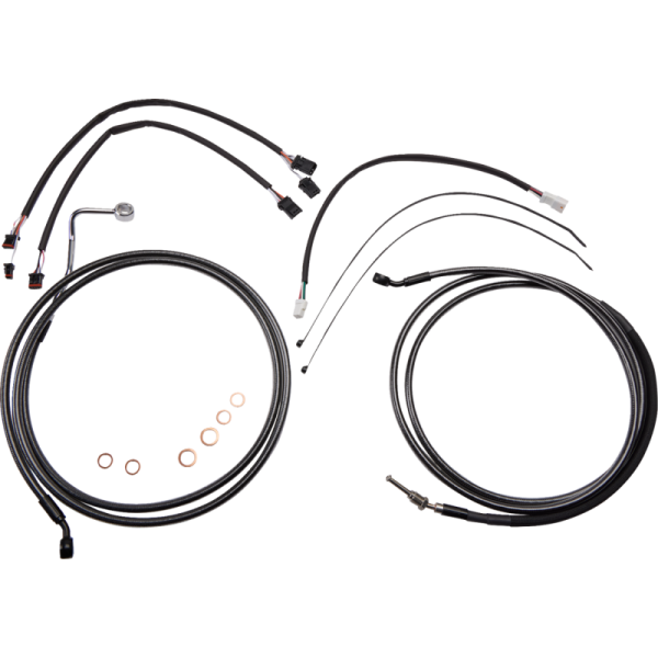 (image for) Viking Bagger Bar Kit 12" - Black Chrome/Black Pearl