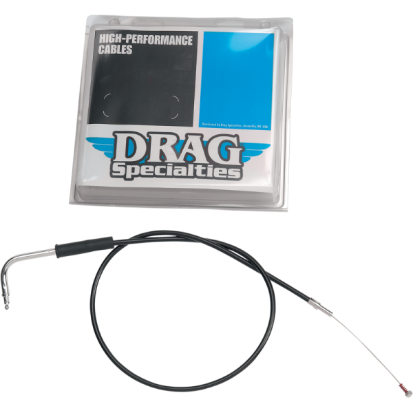 (image for) Drag Specialties Black Vinyl Idle Cable for Touring (Straight)