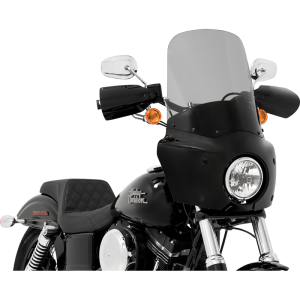 (image for) MEMPHIS SHADES HD 17" Black smoke Solid Windshield