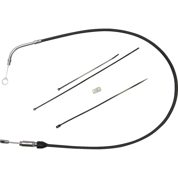 (image for) Drag Specialties Quick Connect Upper Clutch Cable, Stainless, 41" (Bent Tube)