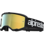 (image for) Alpinestars Vision 5 Goggles - Hone Black/White (Mirror Gold Lens)