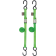 (image for) 1" Standard Tie-Downs - Green