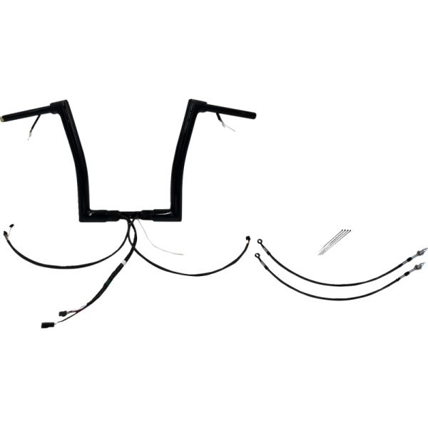 (image for) Fat Baggers Flat Top EZ Install Handlebar 14" Gloss Black