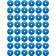 (image for) Round Grand Digger Support Plates - Blue, 48 Pack