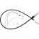 (image for) Quick Connect Braided Upper Clutch Cable - Black Pearl