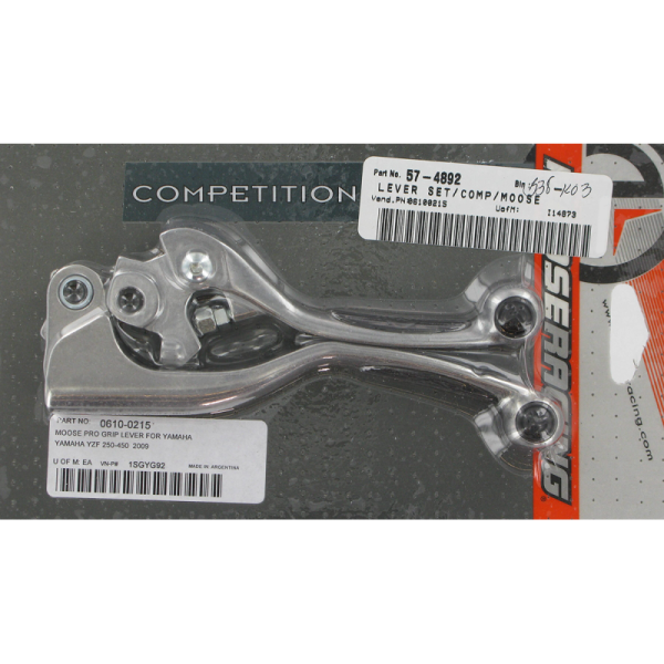 (image for) Moose Racing Competition Lever Set - Black - 0610-0215