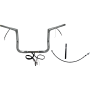 (image for) Pre-Wired EZ Install 1 1/4" Flat Top Handlebar Chrome 12" Rise