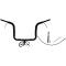 (image for) Fat Baggers Round Top EZ Install Handlebar 12" Gloss Black