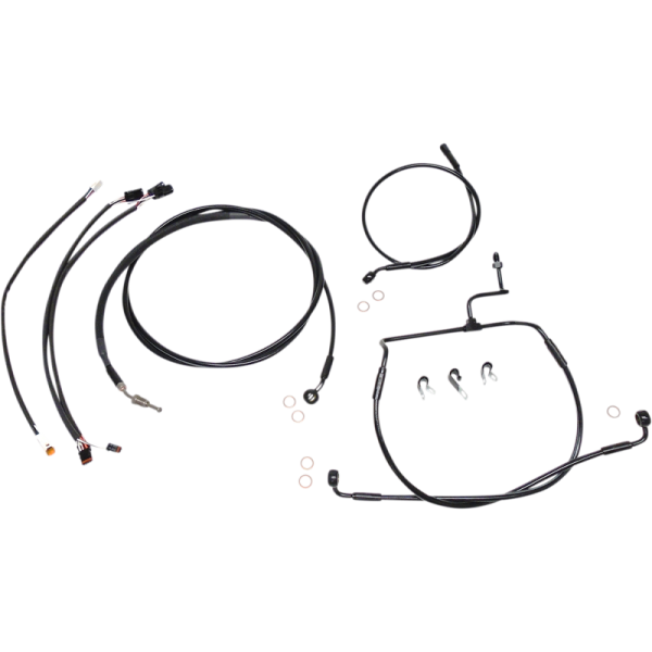 (image for) XR Black w/ Black Fittings DOT Handlebar Installation Kit, 12"-14" Apes