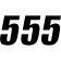 (image for) SX Series Numbers - 6" Black - No. 5