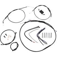 (image for) Burly Brand Black Handlebar Cable/Line Install Kit, For 16" Ape hanger bar