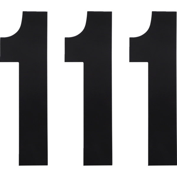(image for) FACTORY EFFEX Standard Numbers - 6" Black - No. 1