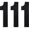 (image for) Standard Numbers - 6" Black - No. 1