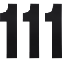 (image for) Standard Numbers - 6" Black - No. 1