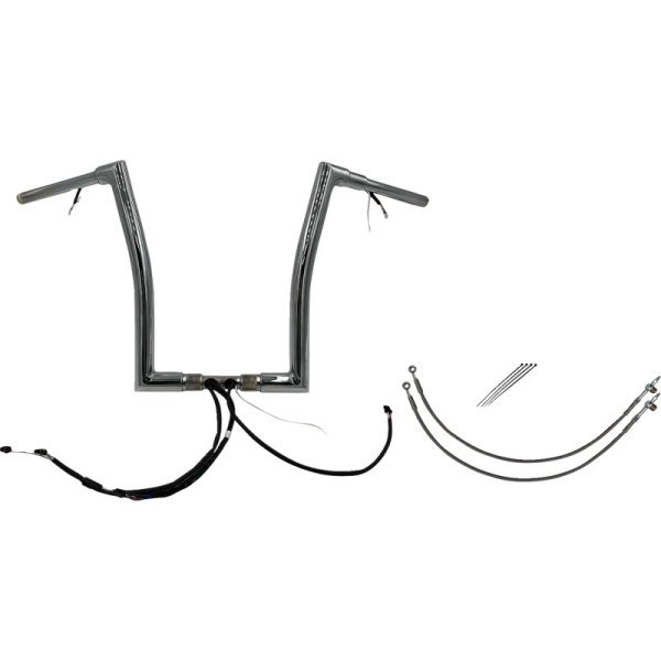 (image for) Fat Baggers Flat Top EZ Install Handlebar 16" Chrome