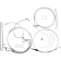 (image for) Sterling Chromite Big Twin Complete Kit w/o Wiring Extensions - 6 in. End Rise