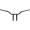 (image for) Gloss Black 1 1/4" One-Piece Kage Fighter T-Bars, 10" End Rise