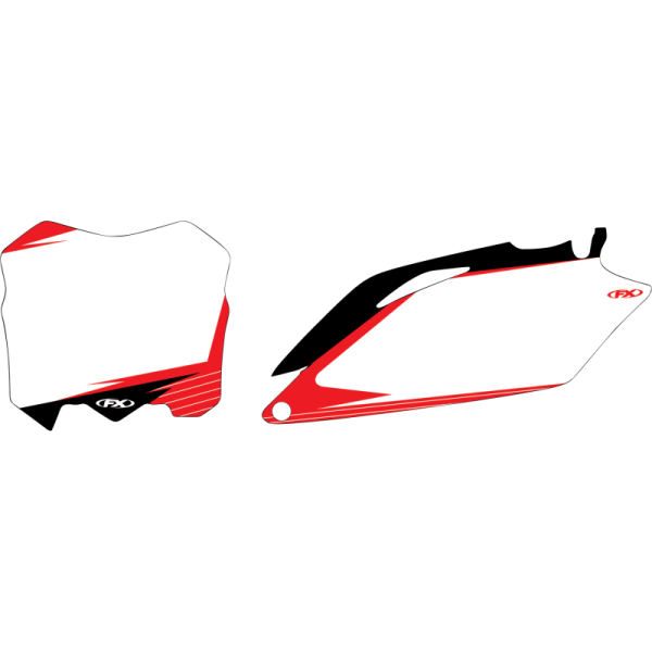 (image for) FACTORY EFFEX Pre-Cut Graphic Number Plate Kit - Honda CRF250R 22-24, CRF450R 21-24 - White