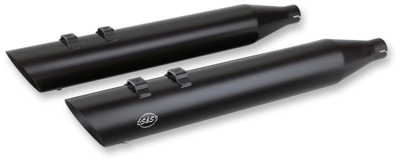 (image for) S&S CYCLE 4" Slash-Cut Slip-On Mufflers Black