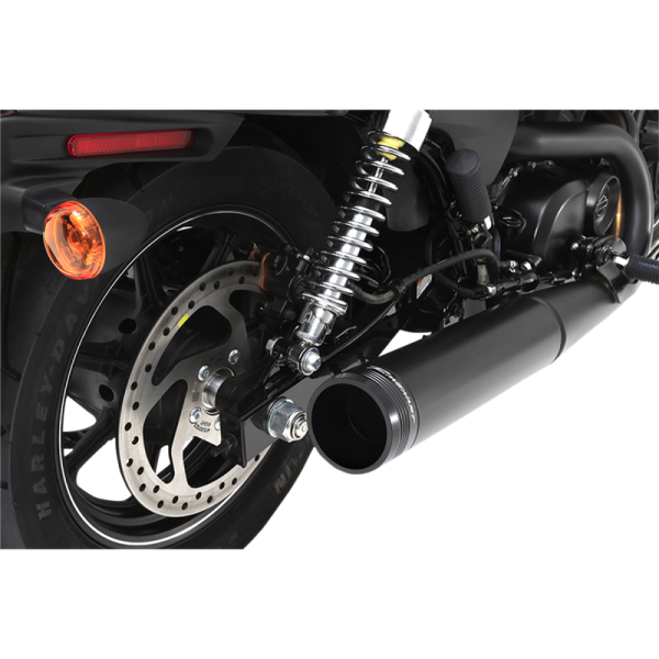 (image for) Rinehart Racing 4" Slip-On Mufflers, Black with Black End Caps