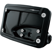 (image for) Curved Horizontal Side-Mount License Plate Holder - Gloss Black