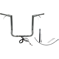 (image for) Fat Baggers Flat Top EZ Install Handlebar 16" Chrome