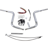 (image for) Fat Baggers Round Top EZ Install Handlebar 14" Chrome