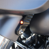 (image for) Streamliner Front LED Turn Signal, Finned Black