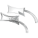 (image for) Arlen Ness Micro Mirrors - Four Point, Left - Chrome