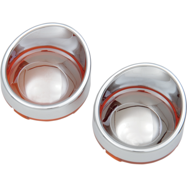 (image for) Drag Specialties Visor-Style Bezel Mirror Amber