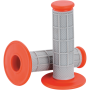 (image for) Moose Offroad Qualifier Grips - Half Waffle Gray/red