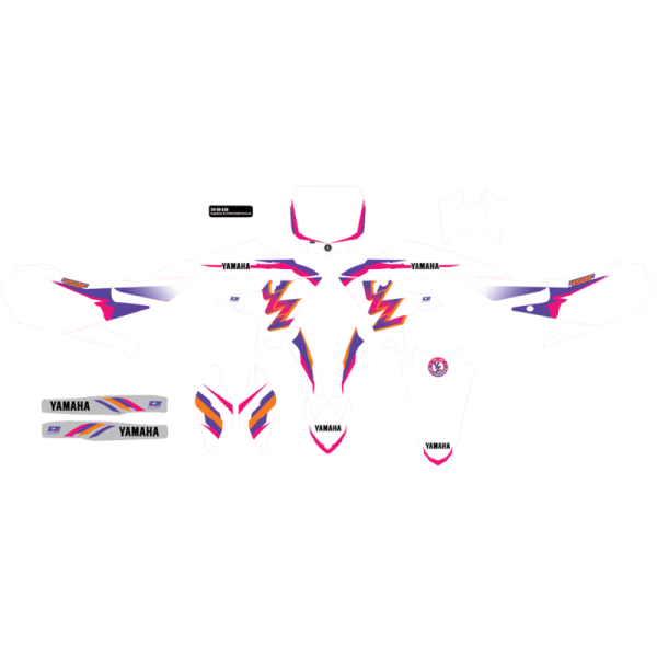 (image for) D'Cor Visuals Complete Graphics Kit - 93 YZ Retro, white background
