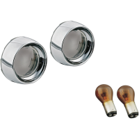 (image for) Deep Dish bezels w/ smoke lens and amber 2-circuit bulb (pr.)