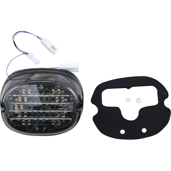 (image for) Custom Dynamics Low Profile LED Taillight with Turn Signals - No Window, Smoke Lens