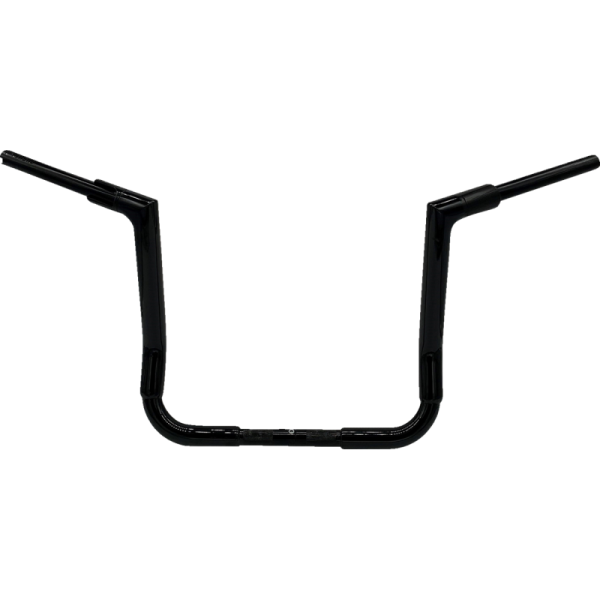 (image for) FAT BAGGERS INC EZ Install Flat Top Handlebar - Gloss Black, 14” Rise