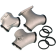 (image for) Carb/Intake Manifold Seals/O-Rings - 86-22 XL/Buell (except RH Sportster) intake manifold to head seals
