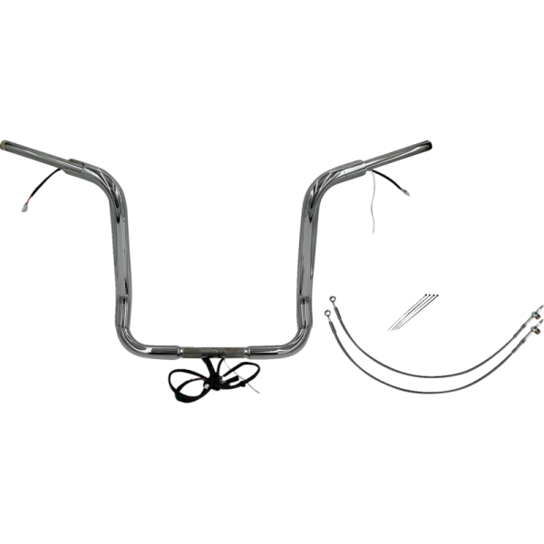 (image for) Fat Baggers Round Top EZ Install Handlebar 16" Chrome