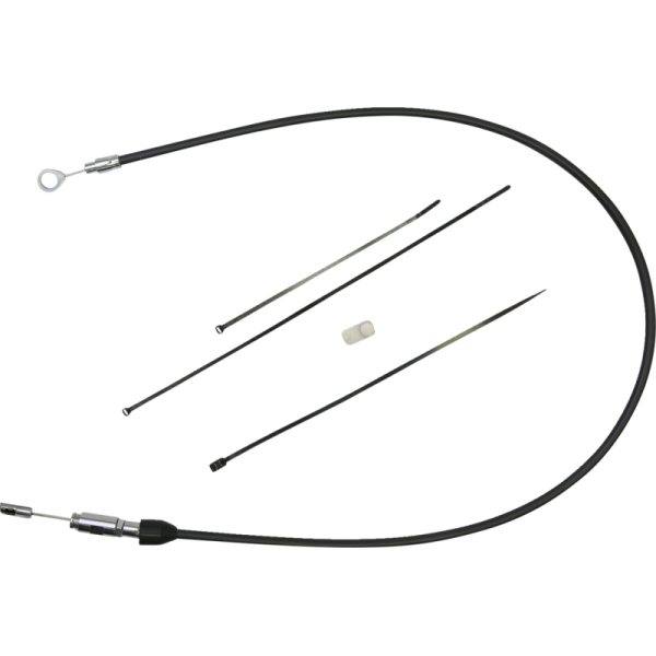 (image for) Drag Specialties Quick Connect Upper Clutch Cable Black/Chrome 45"