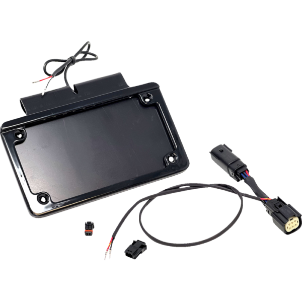 (image for) NAMZ Illuminated Saddlebag License Plate Mount - Black Frame