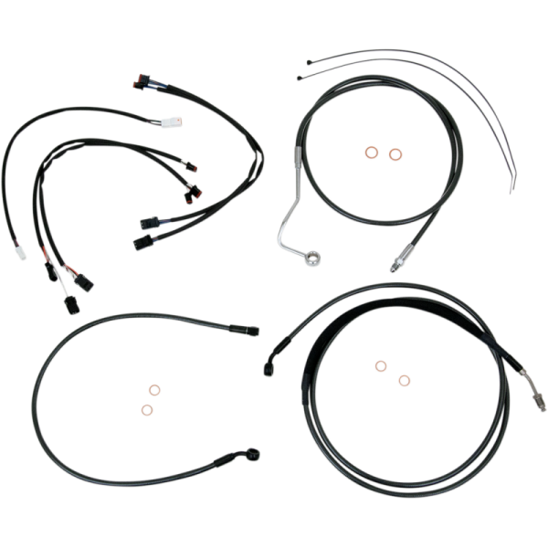 (image for) MAGNUM Black Pearl Handlebar Installation Kit (10" Apes)