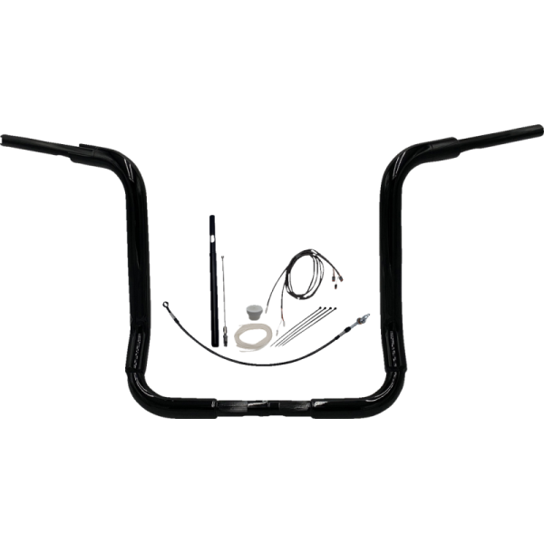 (image for) FAT BAGGERS INC Fat Baggers Round Top EZ Install Handlebar 16" Gloss Black