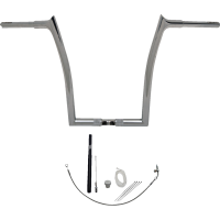 (image for) EZ Install 1 1/4" Pointed Top Handlebar Chrome 16" Rise