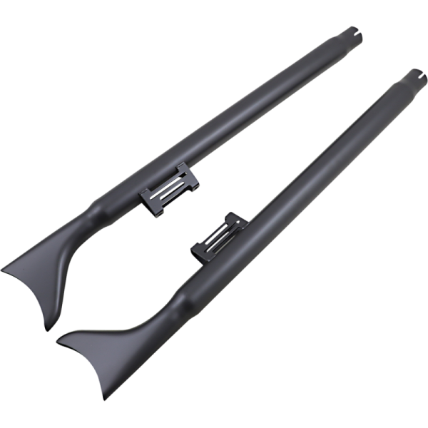 (image for) BASSANI XHAUST 2 1/4" Fishtail Mufflers 36" Black No Baffles